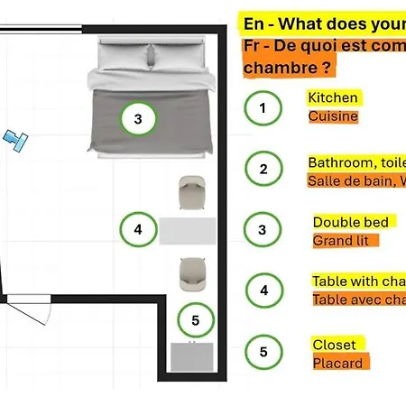 In The Center, Private Bathroom Appartement Nice