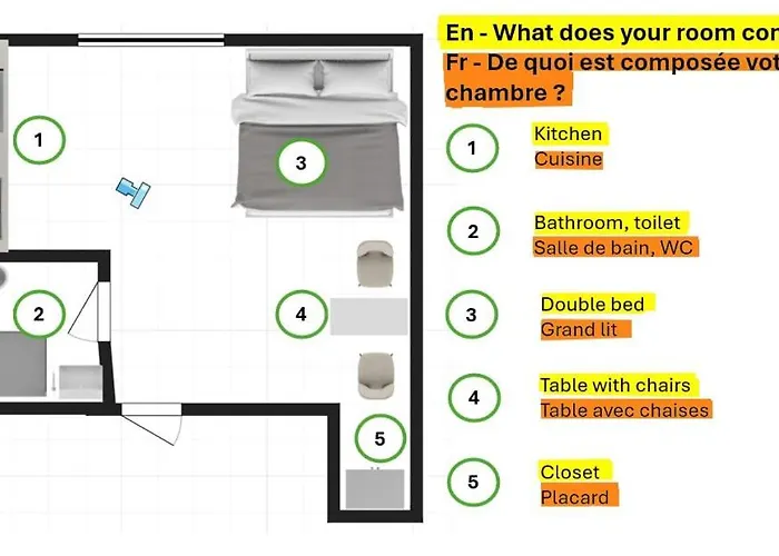 In The Center, Private Bathroom Appartement Nice